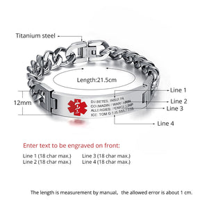 Stainless Steel Medical Bracelet