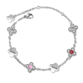 Birthstone Flower Bracelet