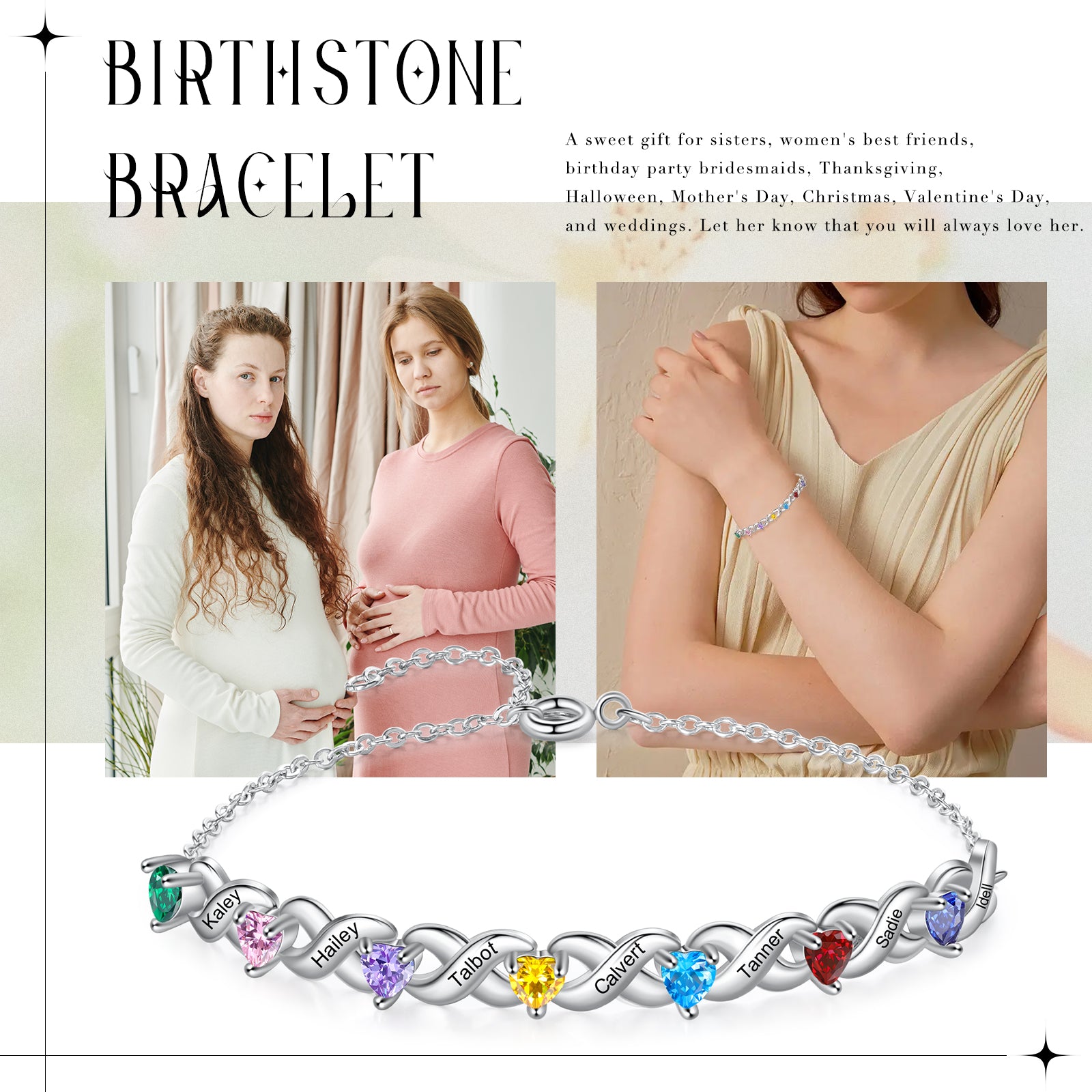 Custom Birthstone Bracelet