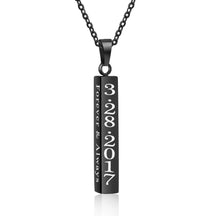 Personalized Stainless Steal Vertical Bar Necklace