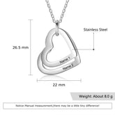 Personalized Stainless Steel Heart Necklace