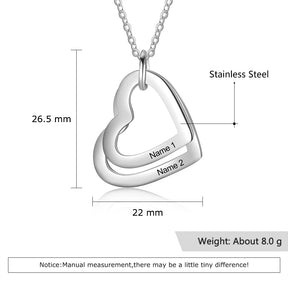 Personalized Stainless Steel Heart Necklace