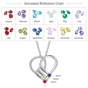 Rhodium Plated Heart Necklace