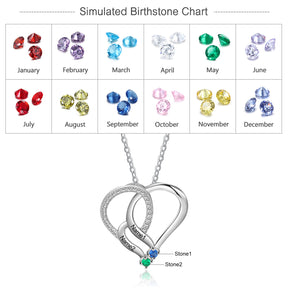 Rhodium Plated Heart Necklace