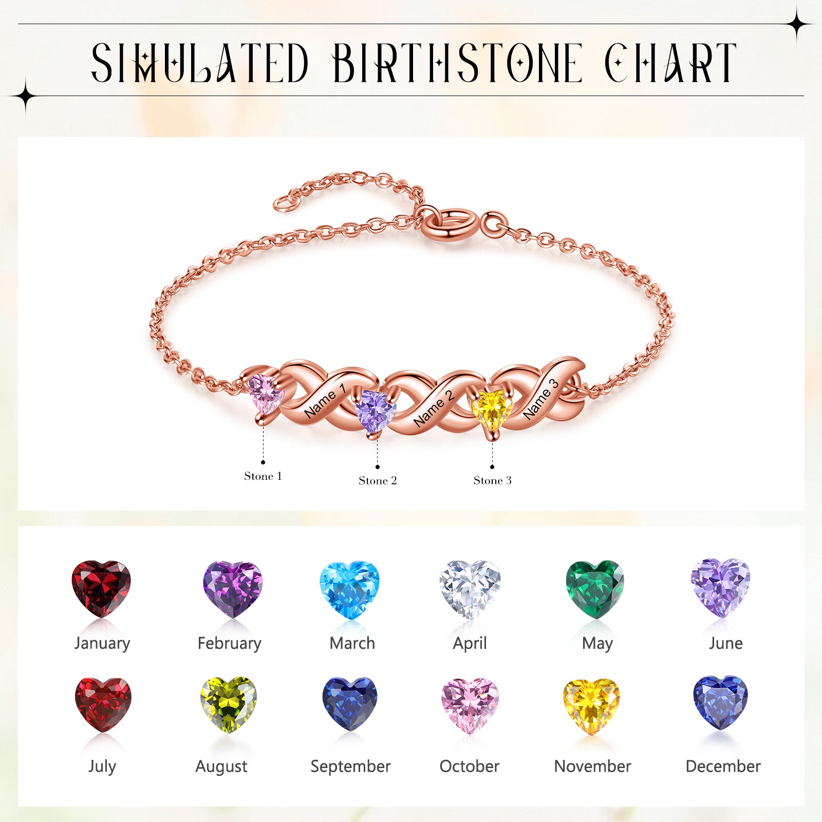 Custom Birthstone Bracelet