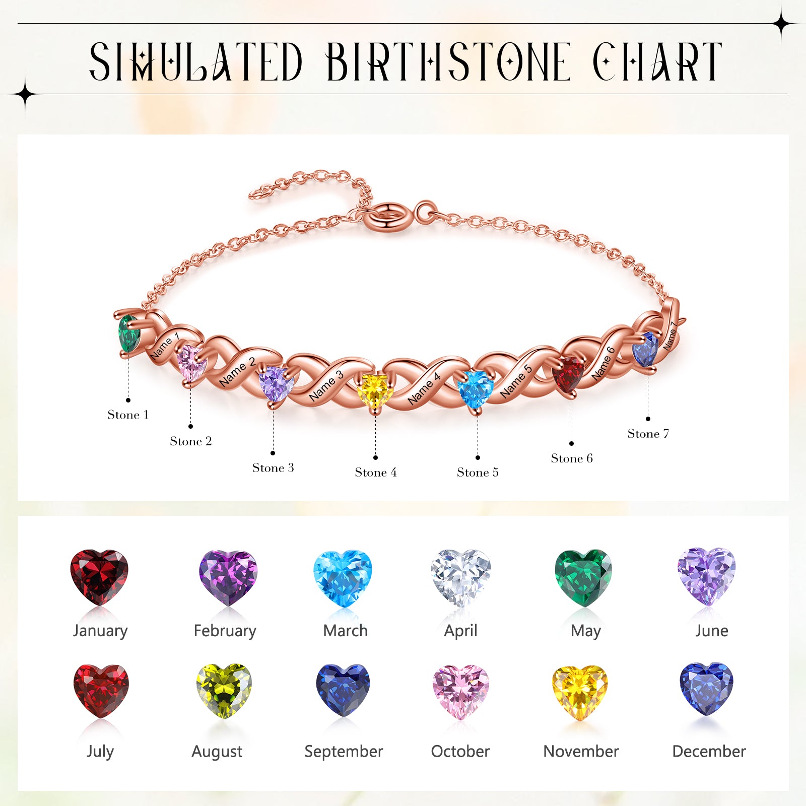 Custom Birthstone Bracelet