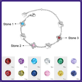 Birthstone Flower Bracelet