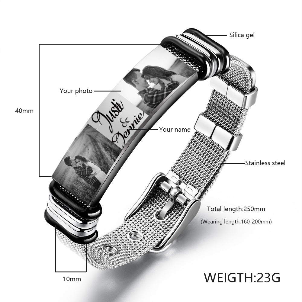 Custom Stainless Steel Men's Bracelet