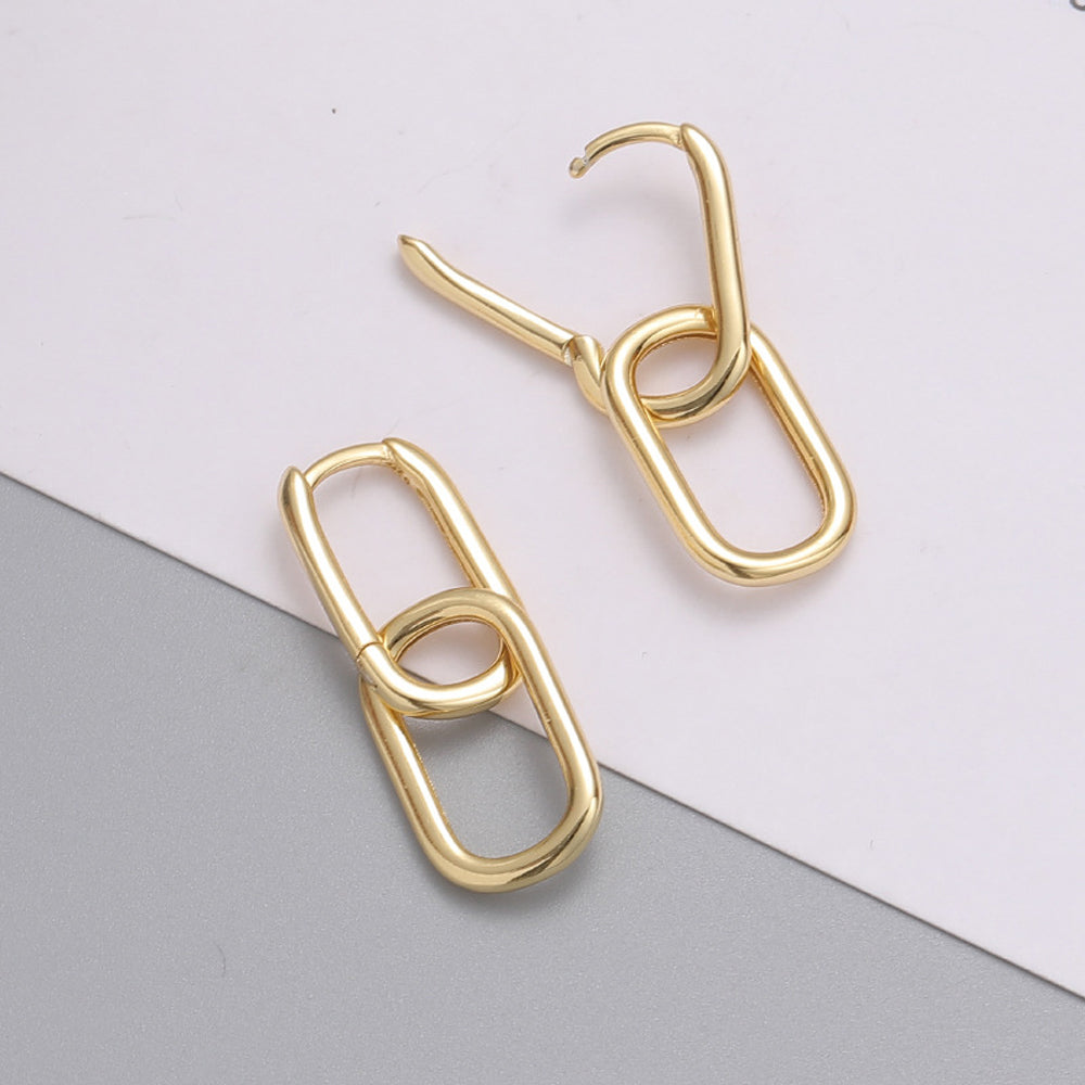 925 Sterling Silver Oval Earrings