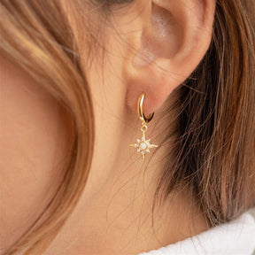 Opal Hexagram Earrings