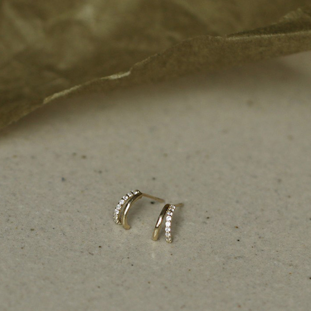 Minimalist Gold Vermeil Stud Earring