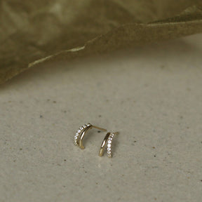 Minimalist Gold Vermeil Stud Earring