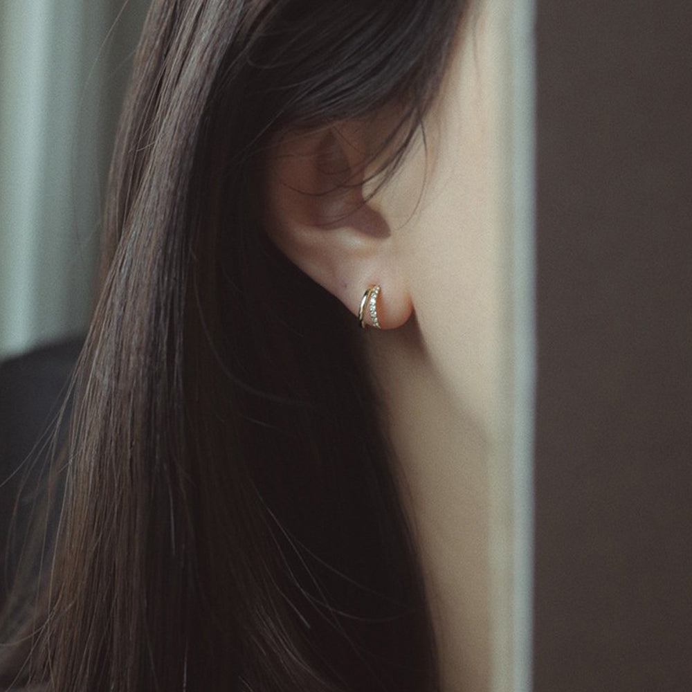 Minimalist Gold Vermeil Stud Earring