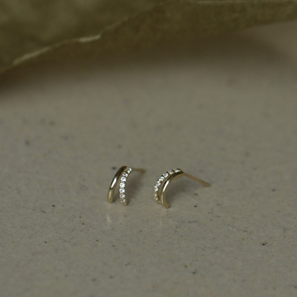 Minimalist Gold Vermeil Stud Earring