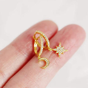 Star and Moon Earring