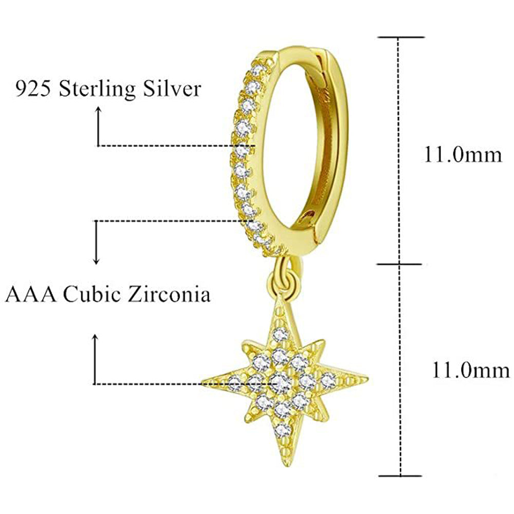 Star and Moon Earring