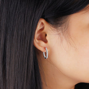 Cubic Zirocnia Hoop Earrings