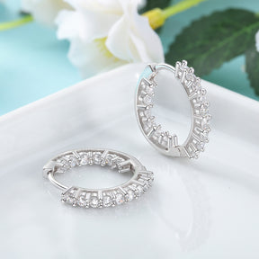 Cubic Zirocnia Hoop Earrings