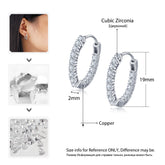 Cubic Zirocnia Hoop Earrings