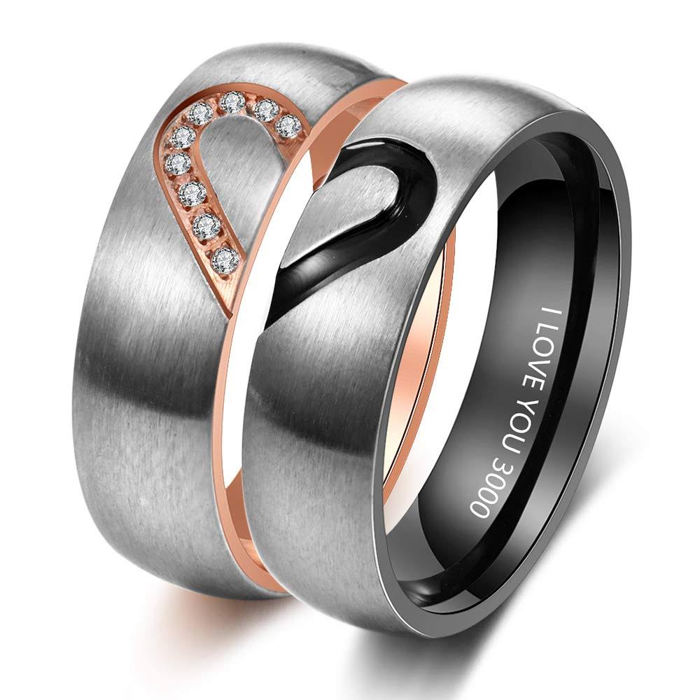 Personalized Stainless Steel Couple Ring