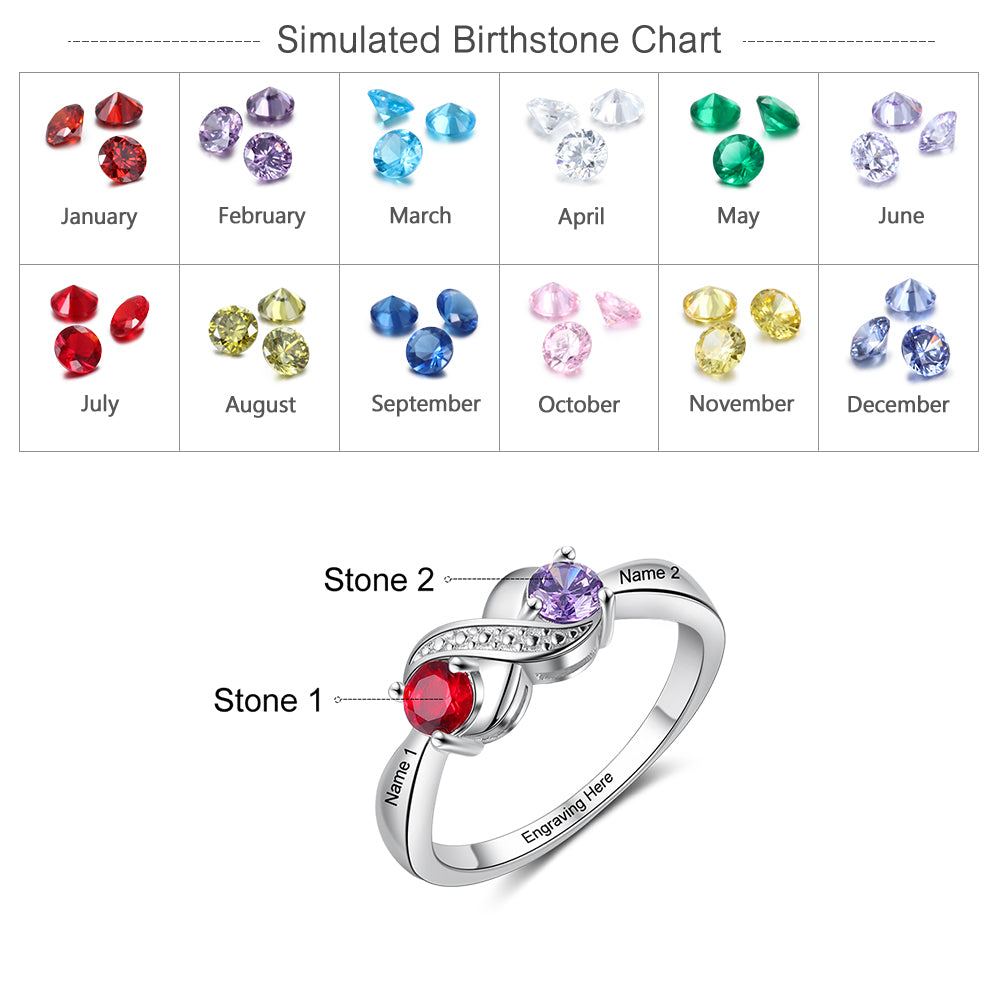 Infinity Crystal Zirconia Rings