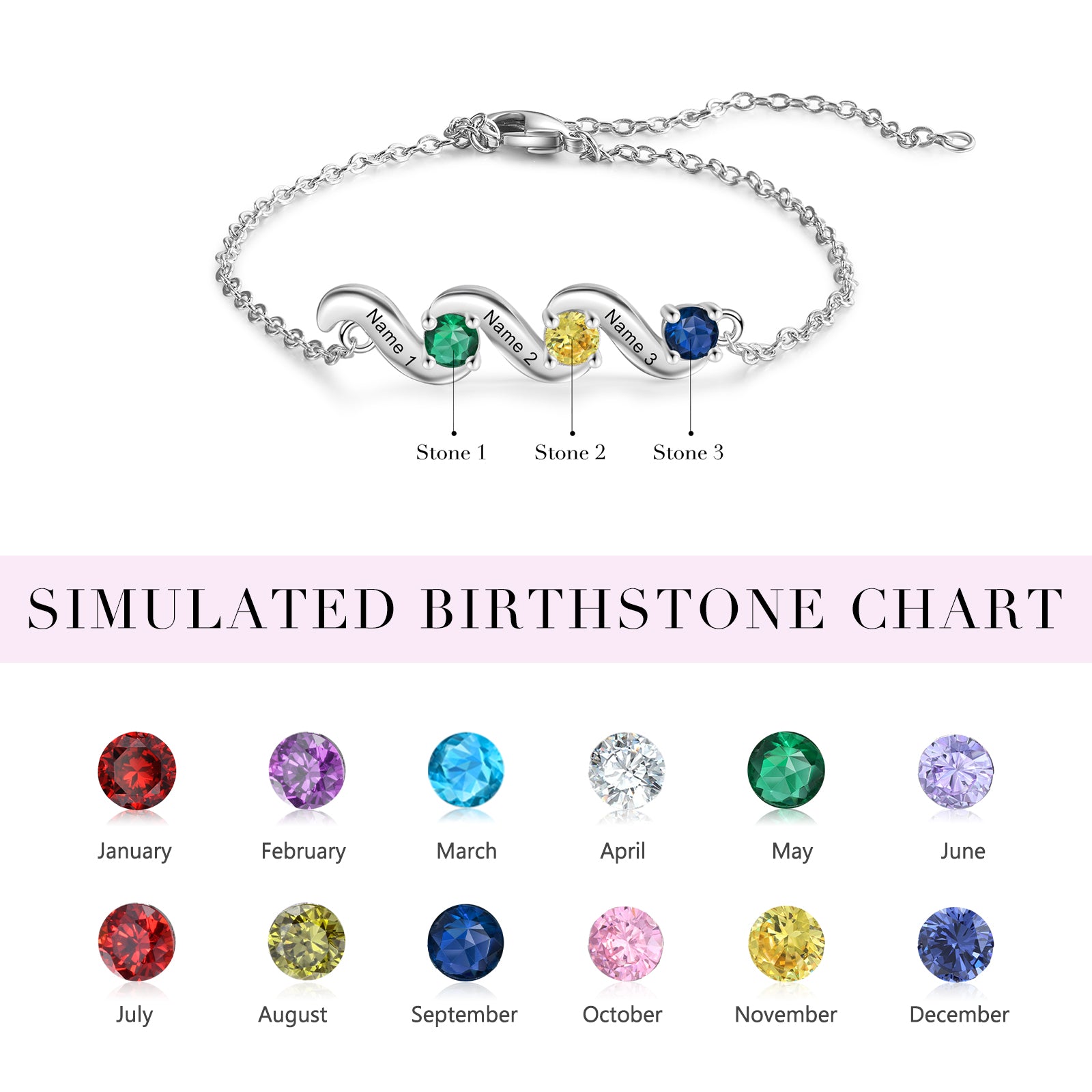 Custom Birthstone Bracelet