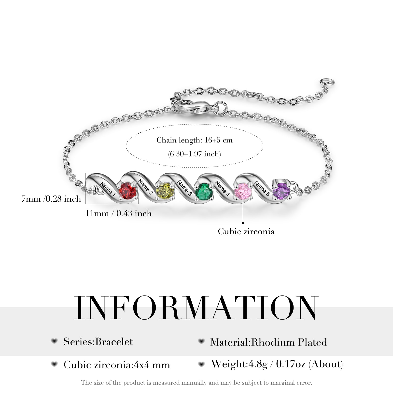 Custom Birthstone Bracelet