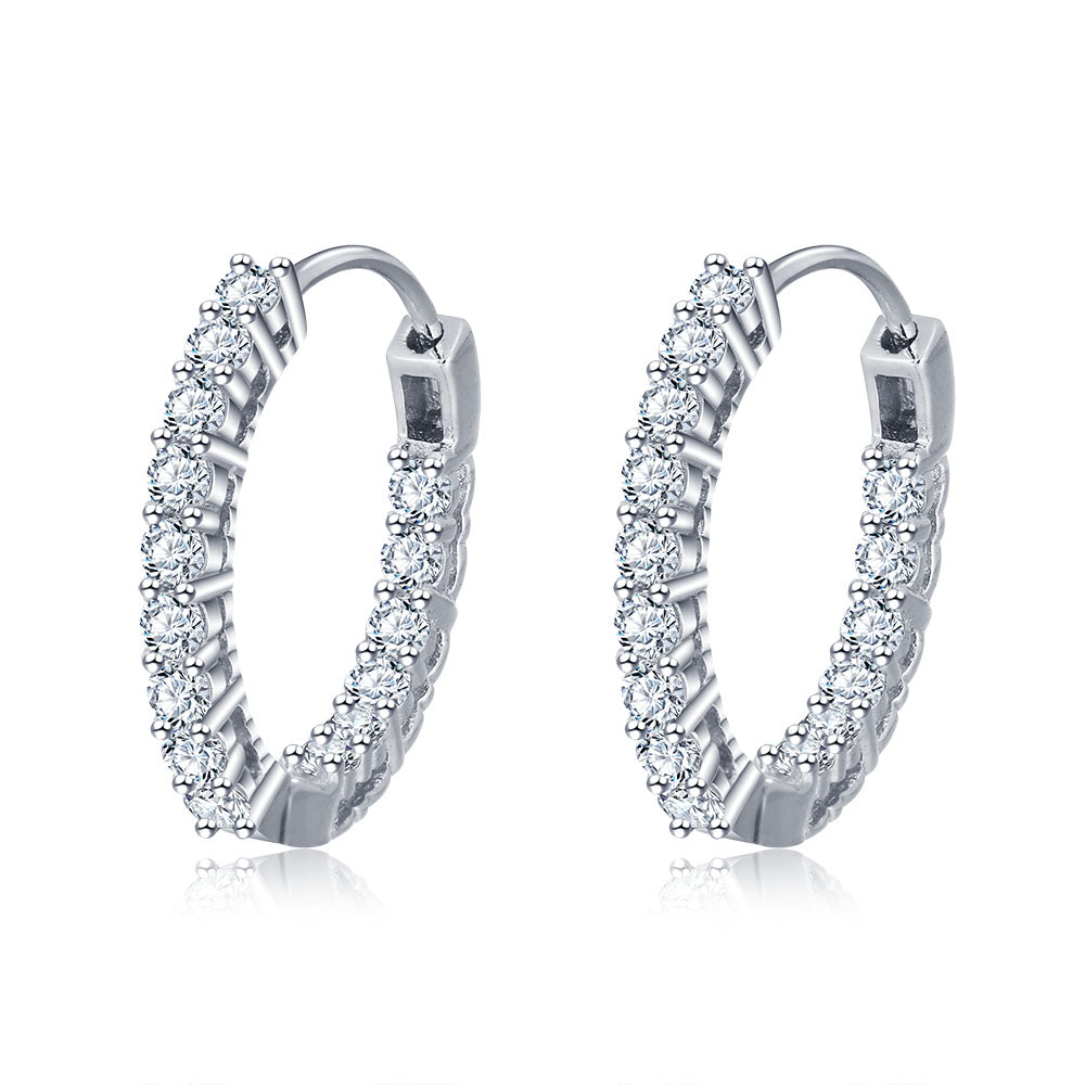 Cubic Zirocnia Hoop Earrings