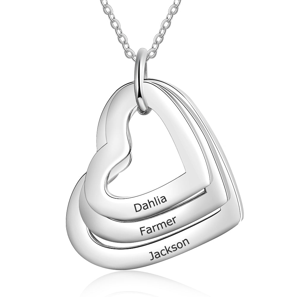 Personalized Stainless Steel Heart Necklace