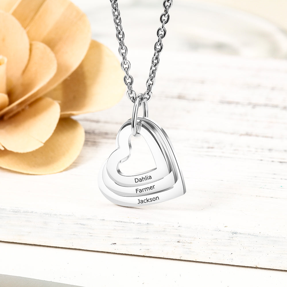 Personalized Stainless Steel Heart Necklace