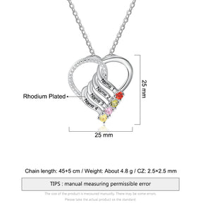 Rhodium Plated Heart Necklace