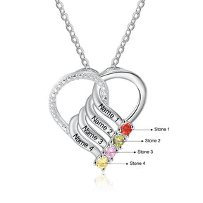 Rhodium Plated Heart Necklace