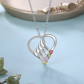 Rhodium Plated Heart Necklace