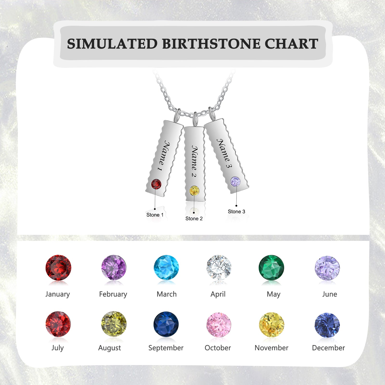 Custom Birthstone Necklace